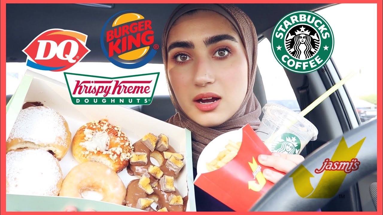 تحدي السيارة اللي جدامي تحدد أكلي😅!!  ( قصو علي خلوني ادفع زياده😒😡 )