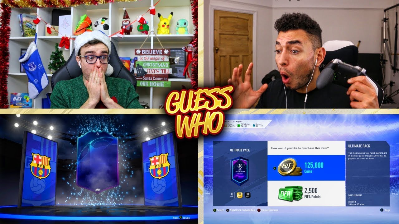 I PACKED A HUGE TEAM OF THE GROUP STAGE!!! FIFA 19 GUESS WHO CHALLENGE!!! Advent Giveaway Day 4
