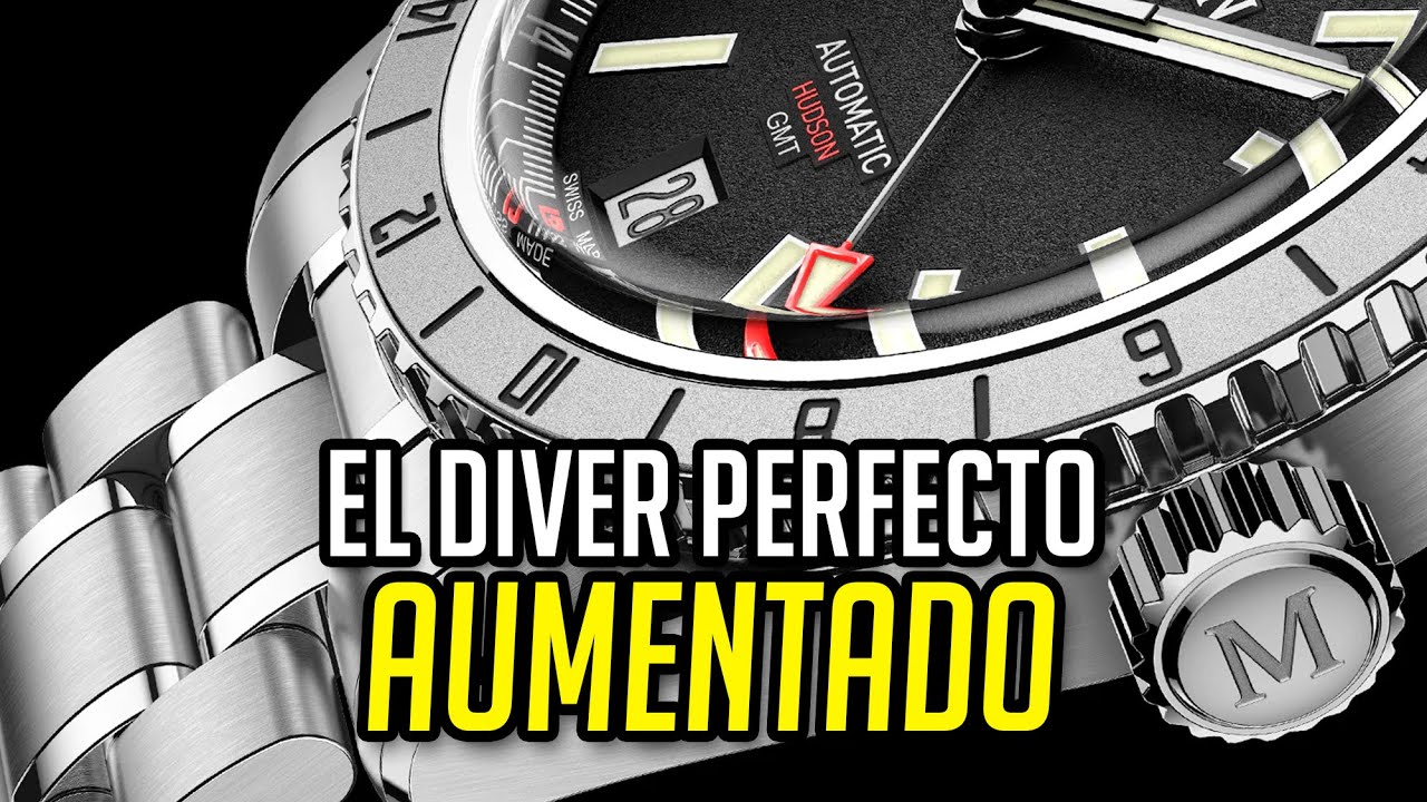 La Evolución del Reloj de Buceo Absoluto está en Otro Tiempo - MAEN HUDSON GMT - Elegante y Rudo