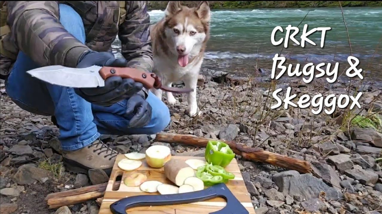 Обзор полевых работ CRKT Extreme Survival Blades Tops Bugsy Micarta 1095 и Skeggox Bearded Axe SK...
