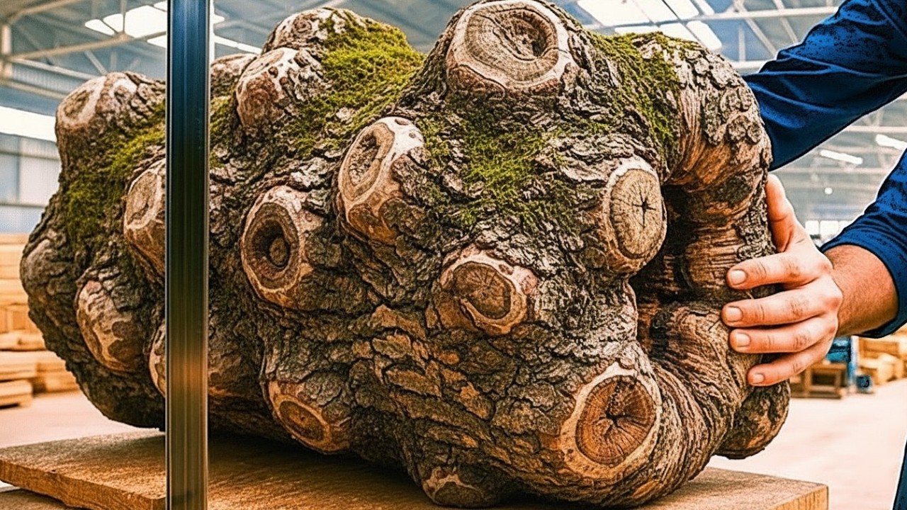 From Raw Wood Logs Into Masterpiece//Dangerous WoodTurning Skills Of Young Talented Carpenter
