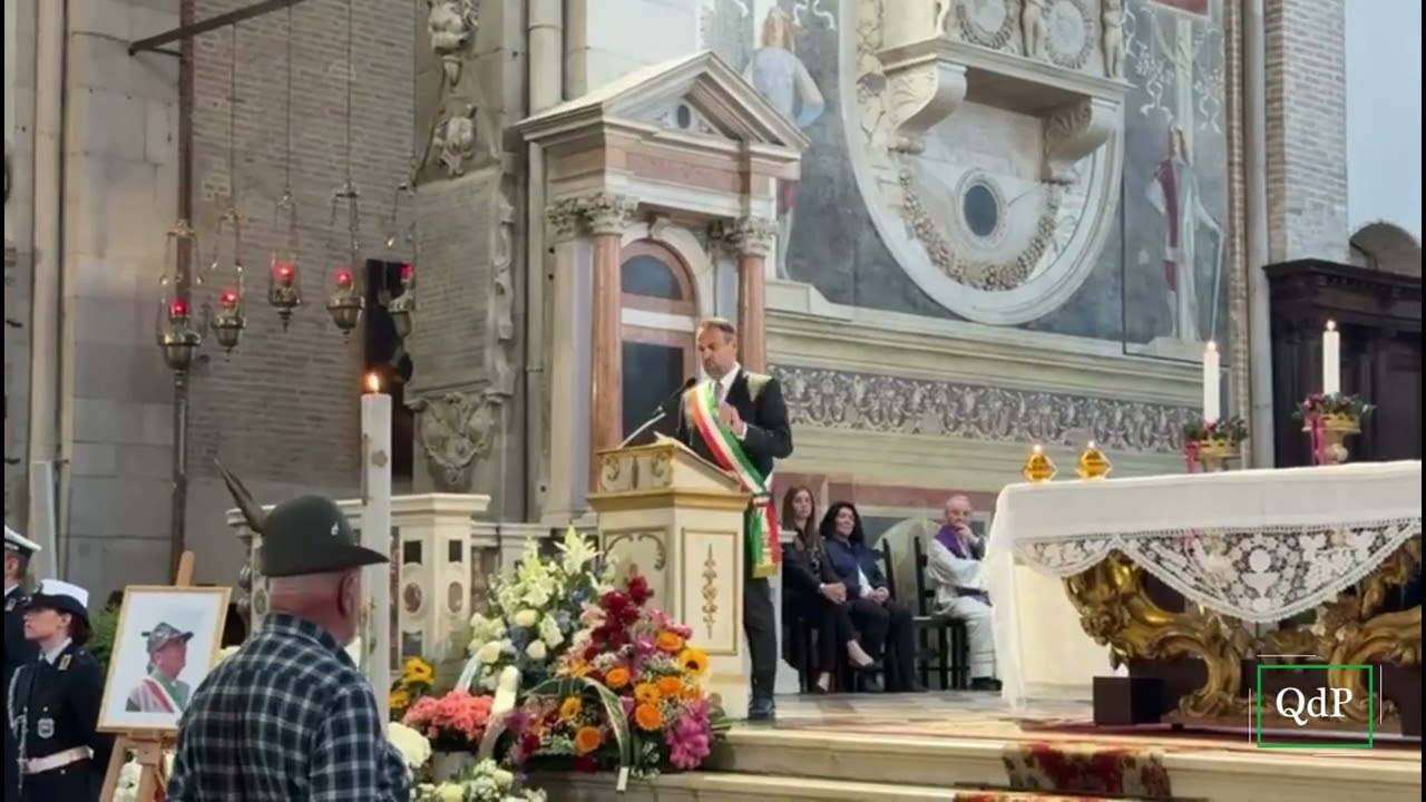 Funerale Gentilini, il saluto del sindaco Mario Conte