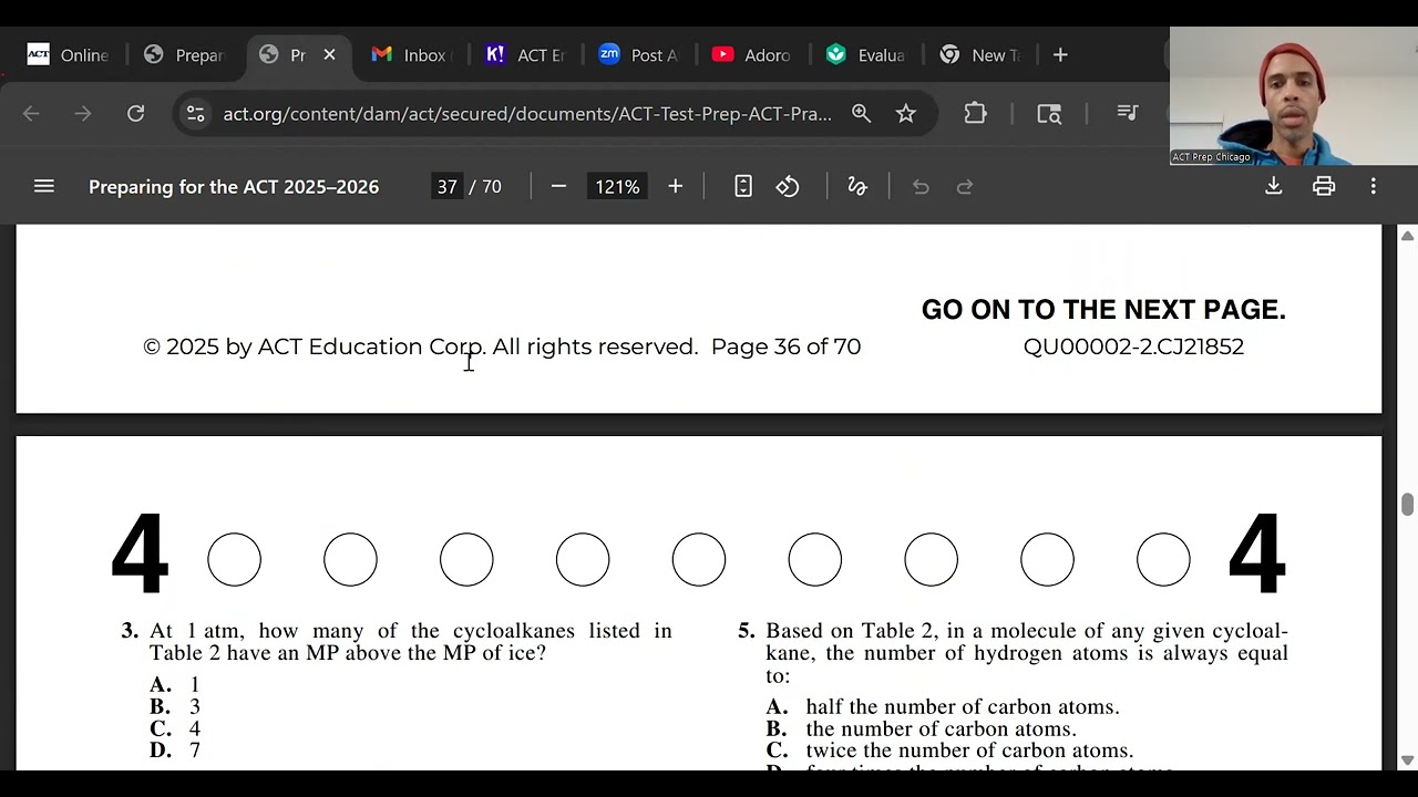 2025-2026 Preparing for ACT Practice Test 2 - enhanced/digital/pdf  - Science - part 1 - #1-23