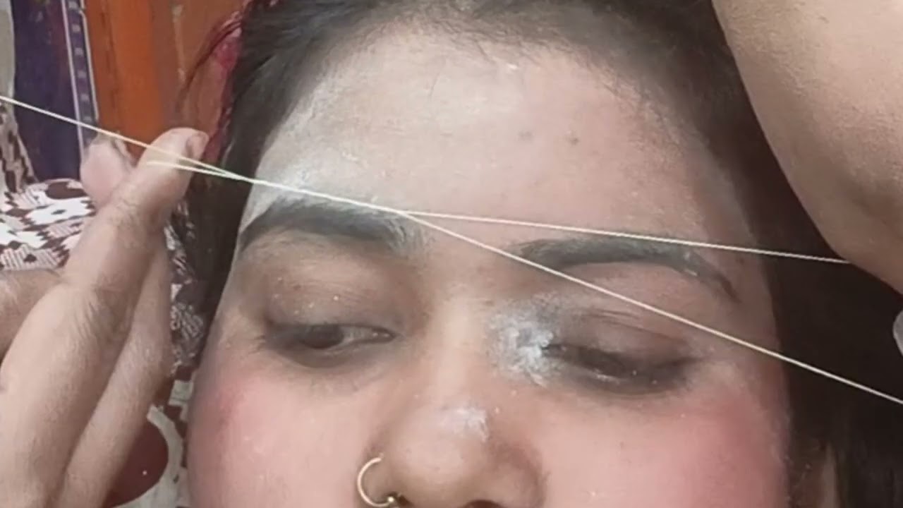 Eyebrow threading tutorial#eyebrowthreadingathome #YouTube