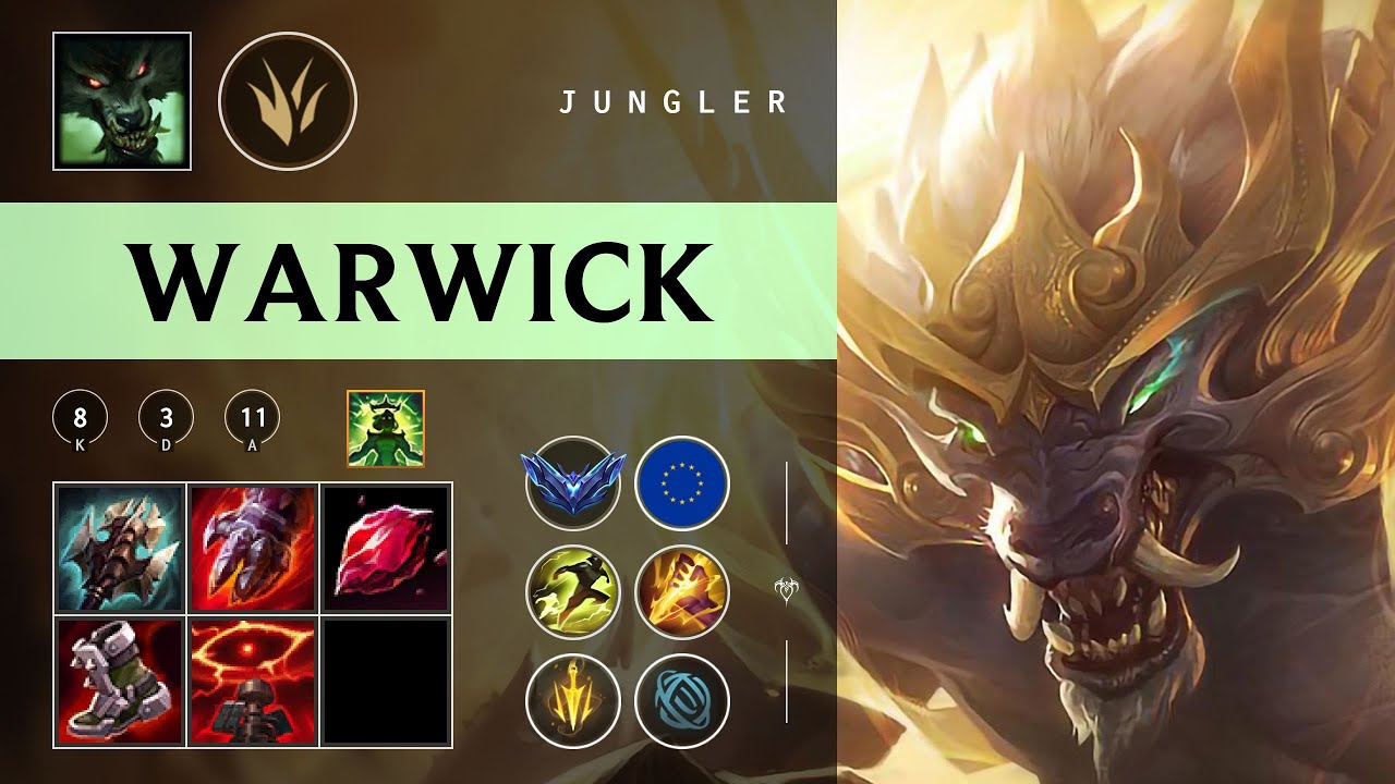 Warwick Jungle vs Qiyana - EUW Diamond Patch 26.01
