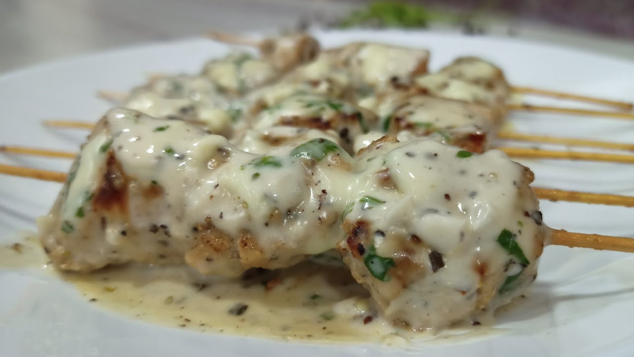 Chicken Cheesy Garlic Tikka|Chicken Cheesy Tikka With Creamy Cheese Sauce By Al - Zaika
