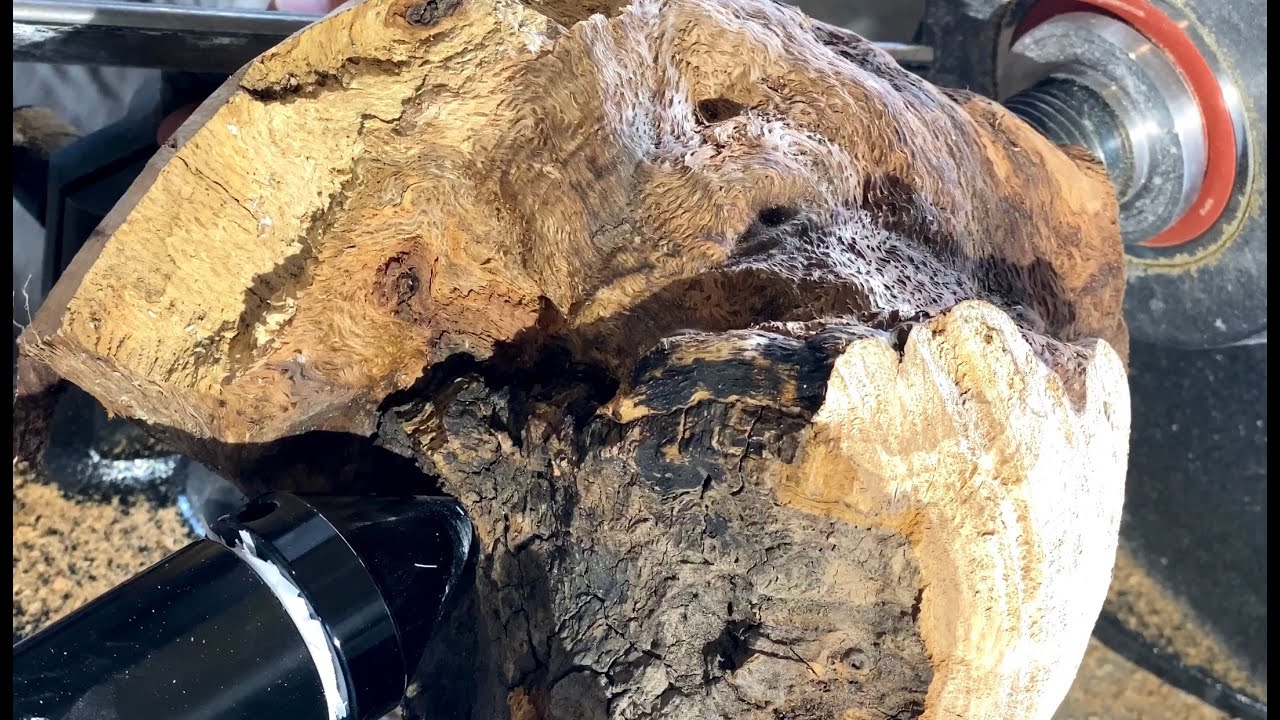 Woodturning - Trash to Treasure: Scrub Oak In Glass (clear resin)