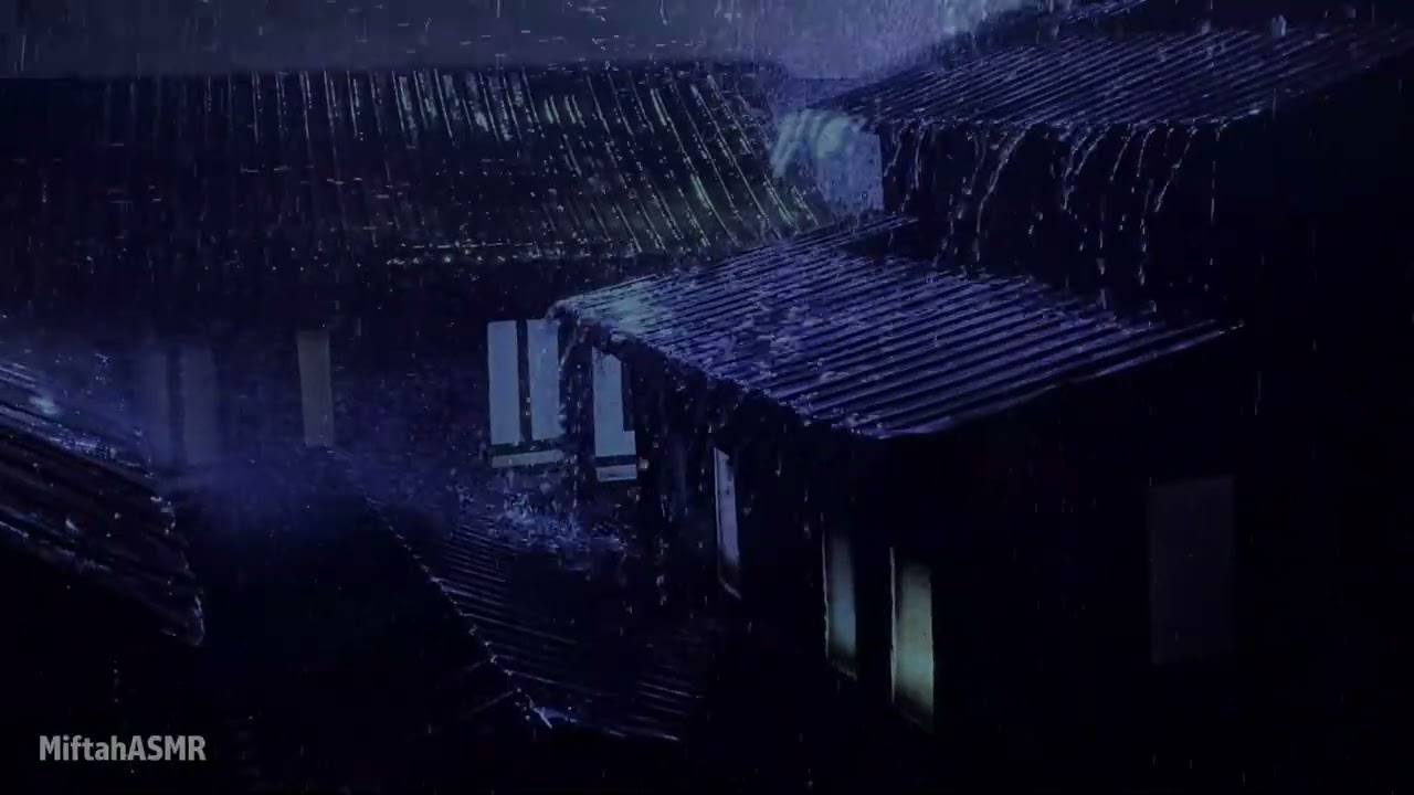 No Ads Rain Sounds for Sleeping – Tin Roof Thunder & Rain ASMR for Insomnia, Anxiety, Overthinking