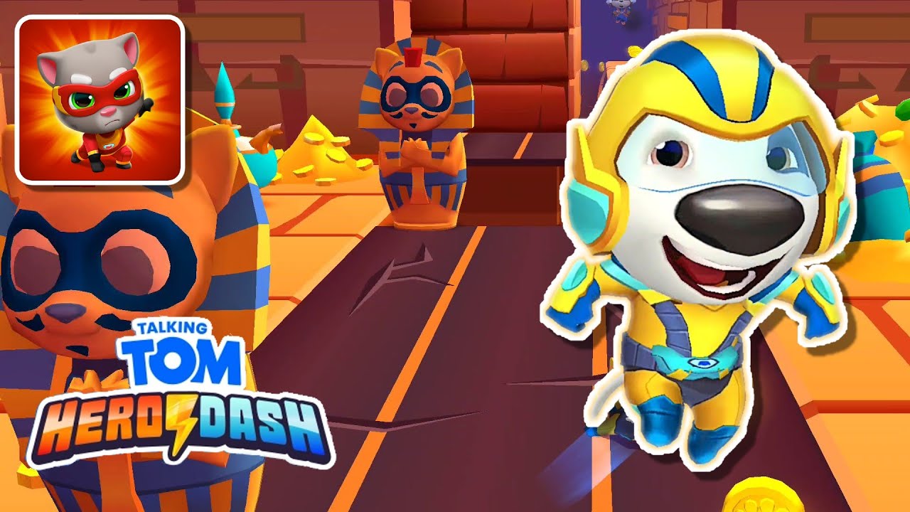 Talking Tom Hero Dash Super Stripe Hank - Make it through the sliding walls