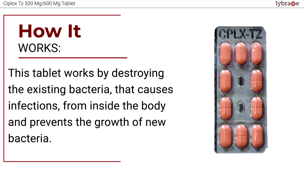 Ciplox Tz 500 Mg / 600 Mg Tablet : Uses, Side Effects, Prescription & How it Works | Lybrate
