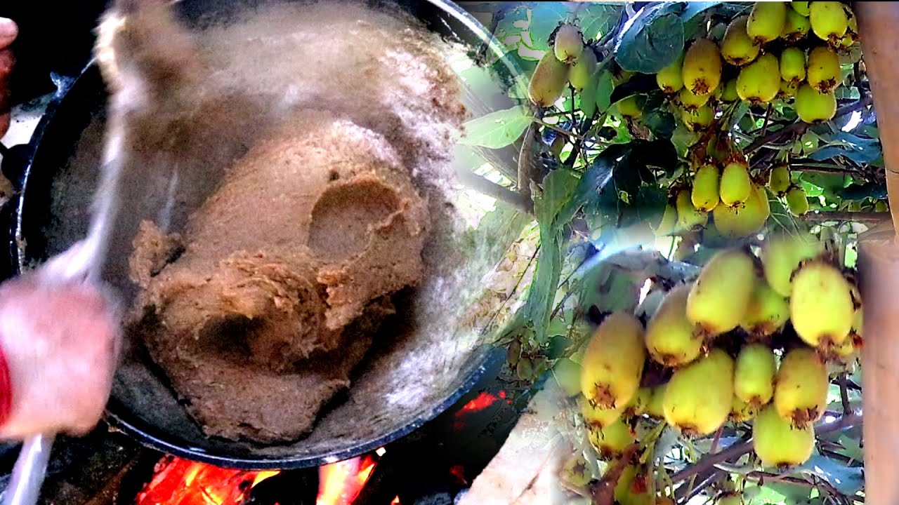 Village organic food & Fruits  || Cool rural life in Nepal || Wheat flour's rice DHIDO