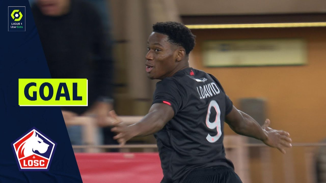 Goal Jonathan Christian DAVID (9' - LOSC) AS MONACO - LOSC LILLE (2-2) 21/22