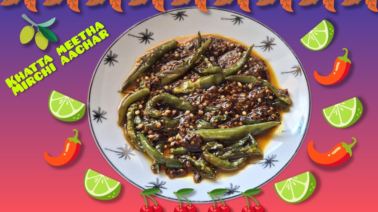 Here’s a simple and delicious Khatta Meetha Mirchi Aachar (Sweet&Sour Chilli Pickle) @mukkusskitchen