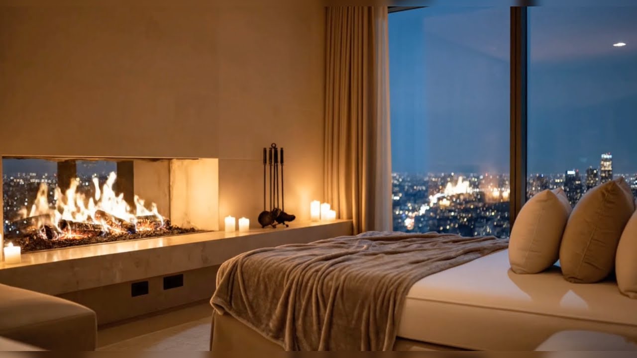 Relaxing Fireplace Crackling Sounds | Deep Sleep Rest (8 Hours)