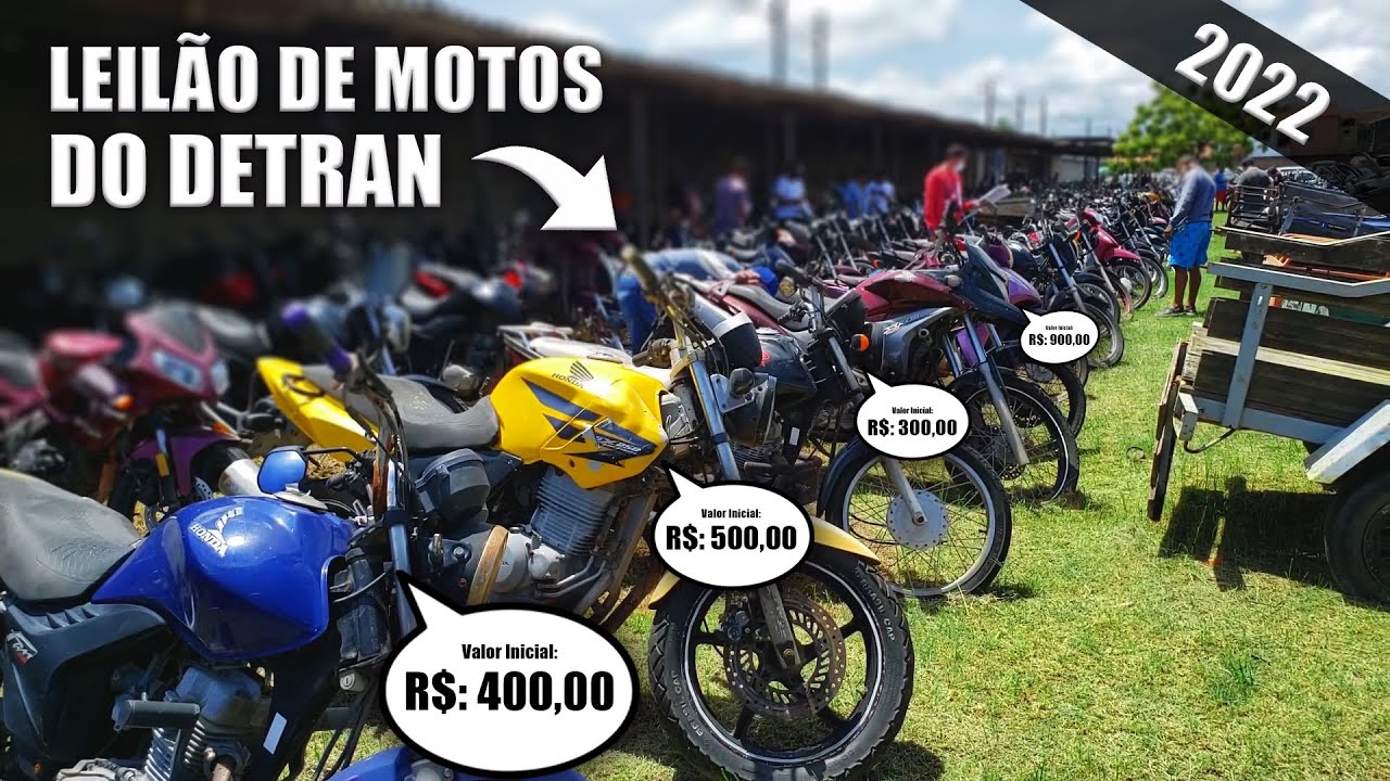 VEJA O 1º LEILÃO DE MOTOS DO DETRAN DE 2022 - EM BUSCA DE MOTOS DE LEILÃO (EP.20)