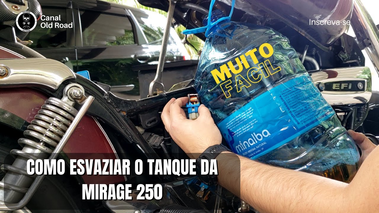 COMO ESVAZIAR O TANQUE DA MIRAGE 250, DE FORMA SIMPLES E RÁPIDA