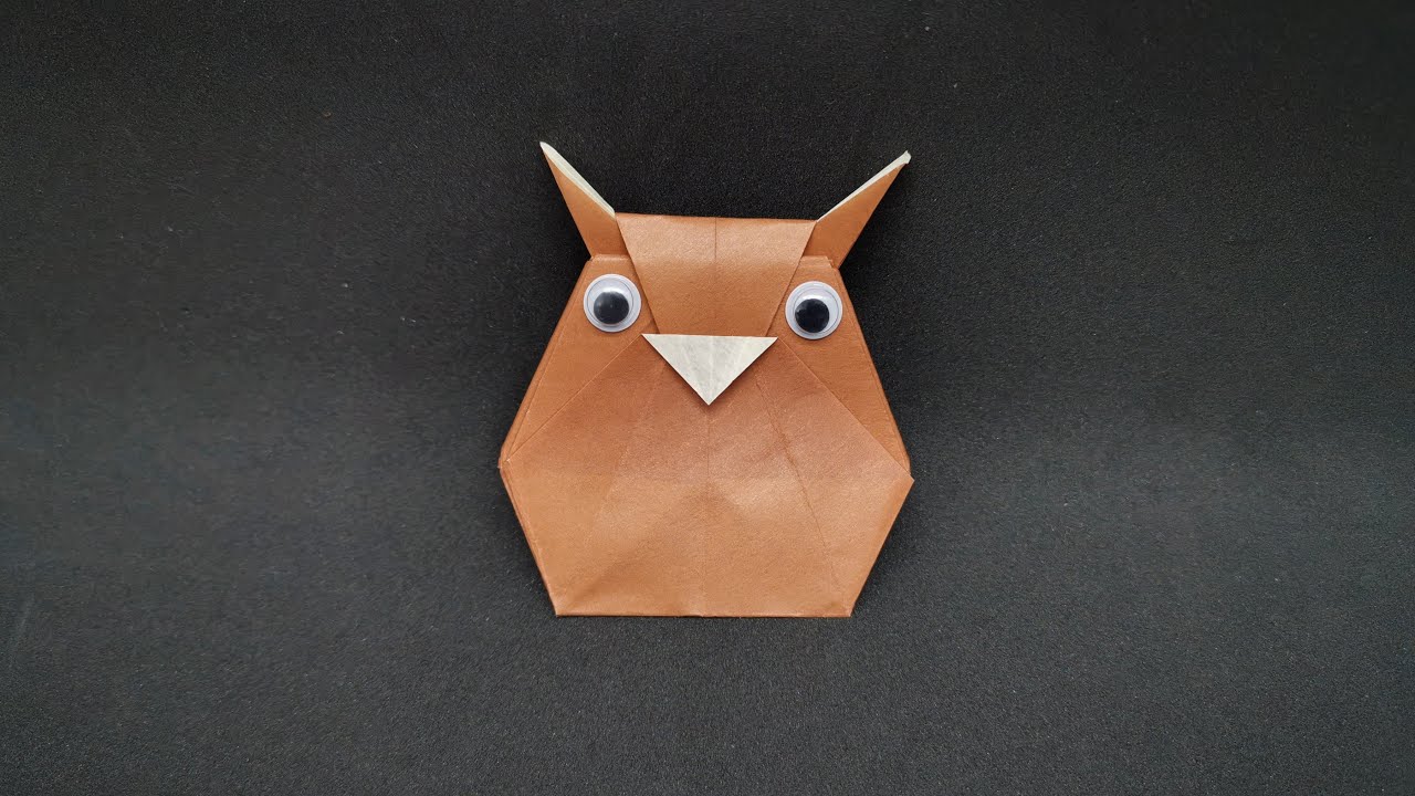 einfache Origami Eule falten mit Papier - Eule basteln - DIY Paper Owl