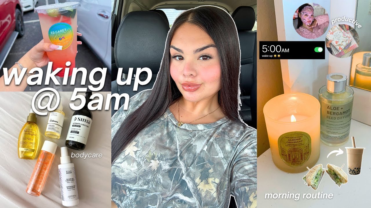 Waking Up at 5AM!🧘🏼‍♀️ Summer Morning Routine | Breakfast, Productive, Body Care & Mindful Start!