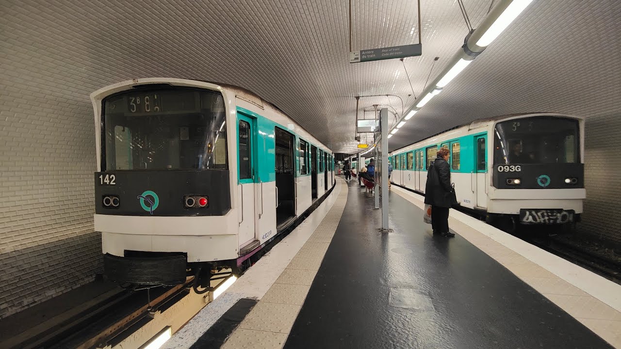 (RATP / Métro parisien) Voyage à bord de la ligne 3bis entre Gambetta et Porte des Lilas