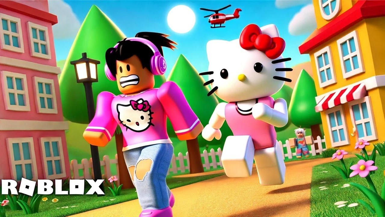 HELLO KITTY Correu Atrás De MIM! Roblox BARRY'S PRISÃO RUN!