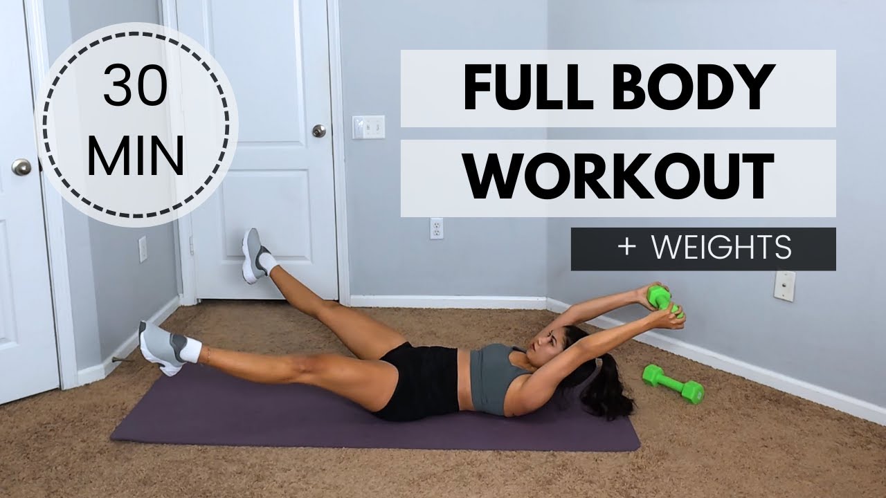 30 MIN Full Body Workout With Weights | Strength X Tone X Pilates  Using Dumbbells