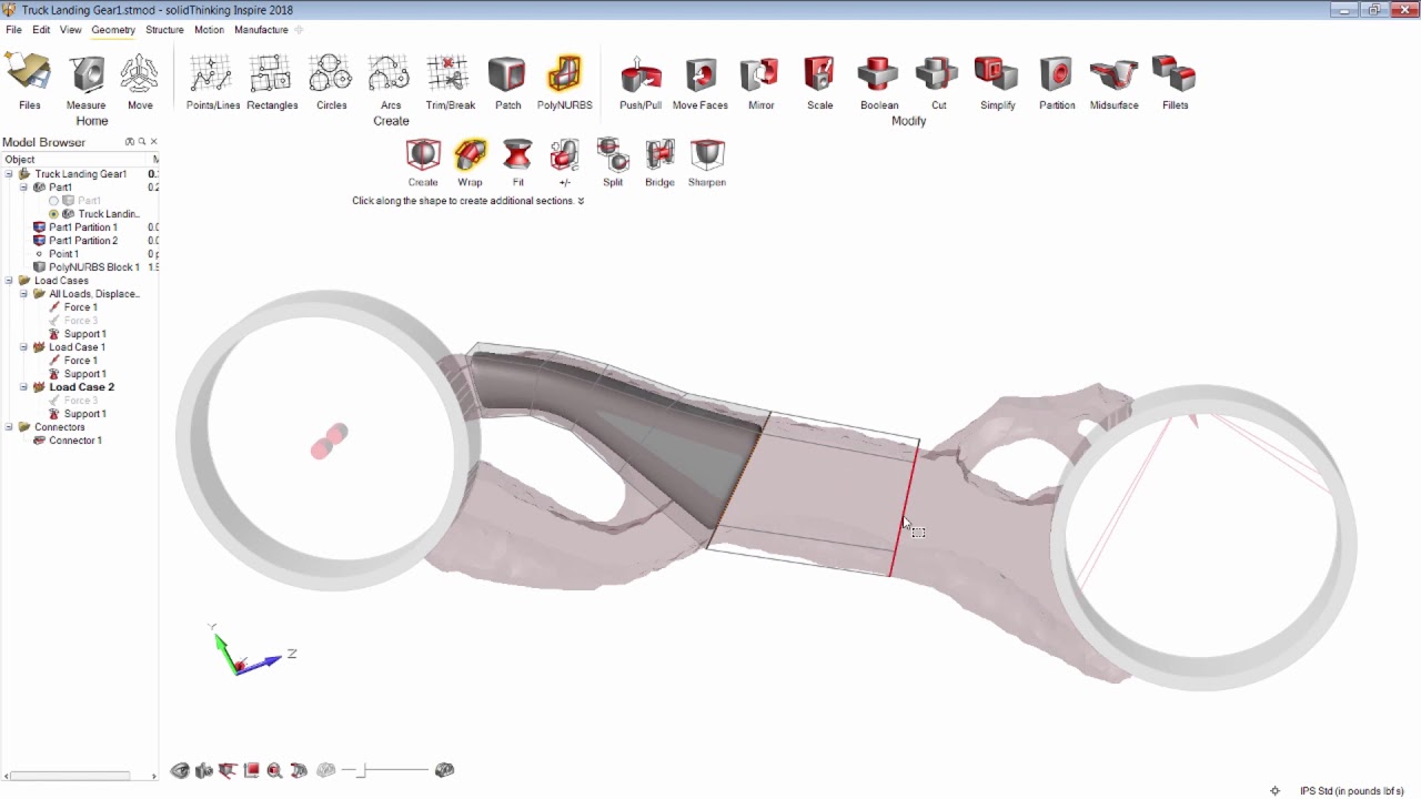 SolidThinking Inspire - Creating Geometry from Topology Results using Polynurbs