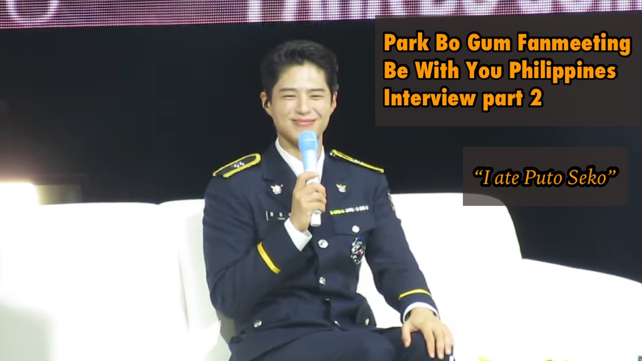 Park Bo Gum Fanmeeting in Manila 2025 - talks about his TRAVEL TMI - English interview
