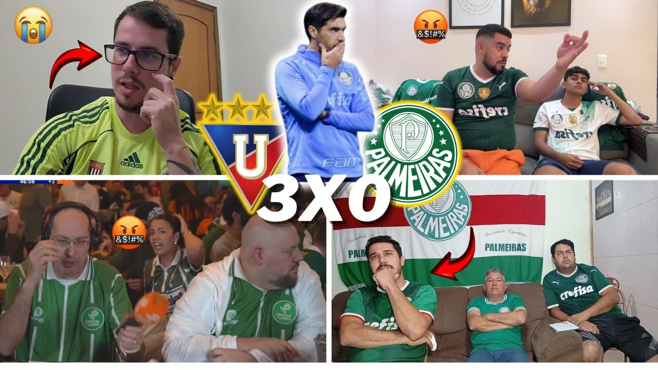 REA&Ccedil;&Otilde;ES DOS PALMEIRENSES E CHORO AO VIVO | LDU 3 X 0 PALMEIRAS | LIBERTADORES 2025 - VAMOS RIR KKKK