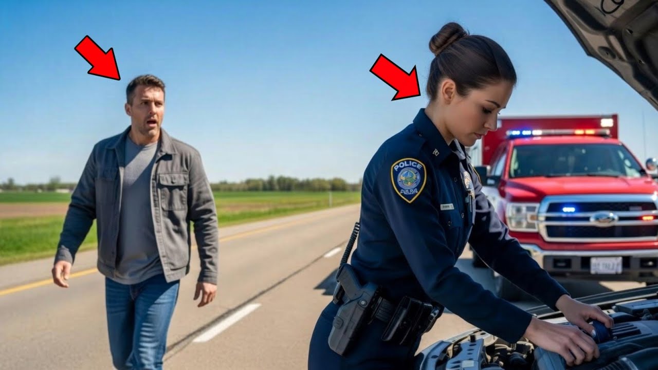 A Single Dad Stopped to Help a Female Cop—He Froze When He Saw Her Face