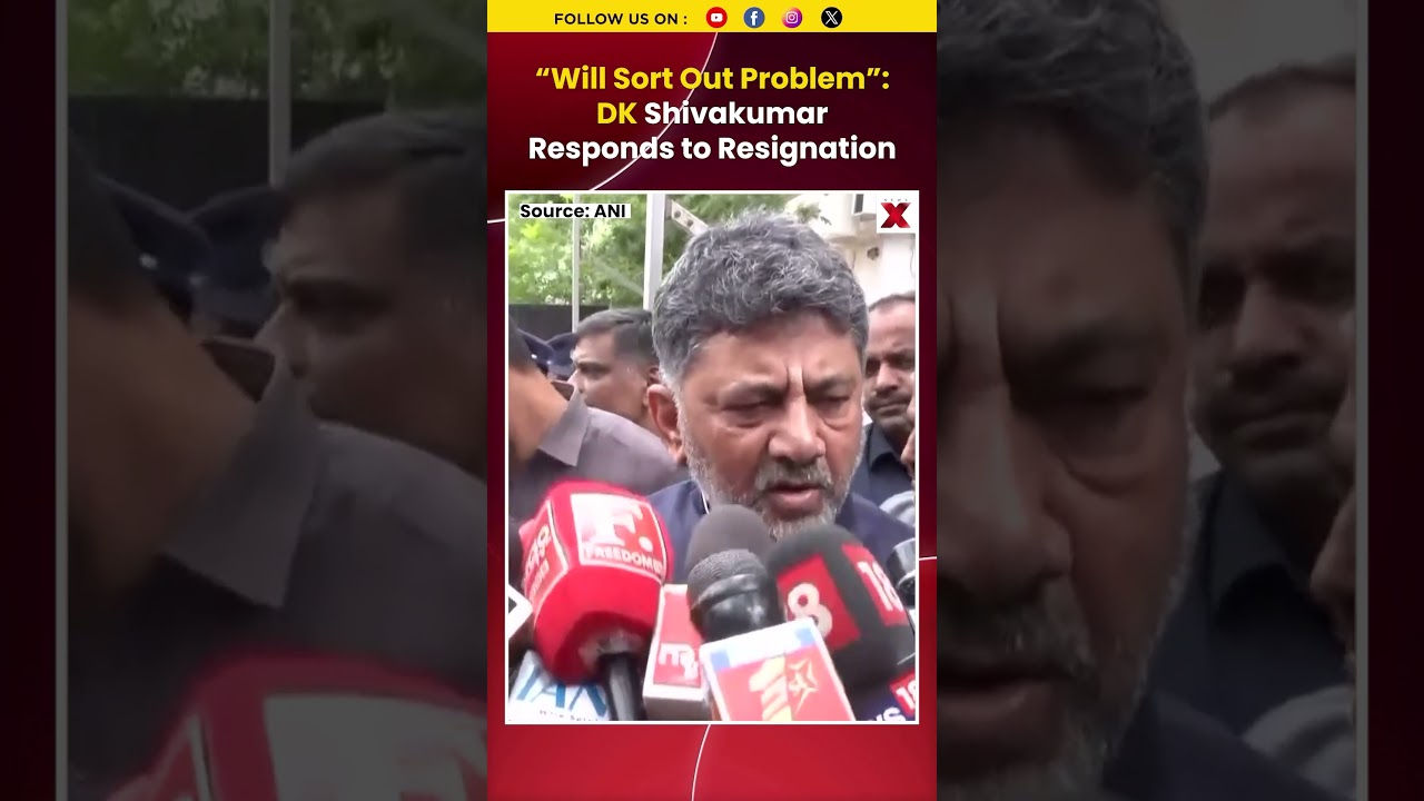 #WATCH | &ldquo;Will Sort Out Problem&hellip;&rdquo; DK Shivakumar on Reddy Resignation | NewsX #dkshivakumar #shorts