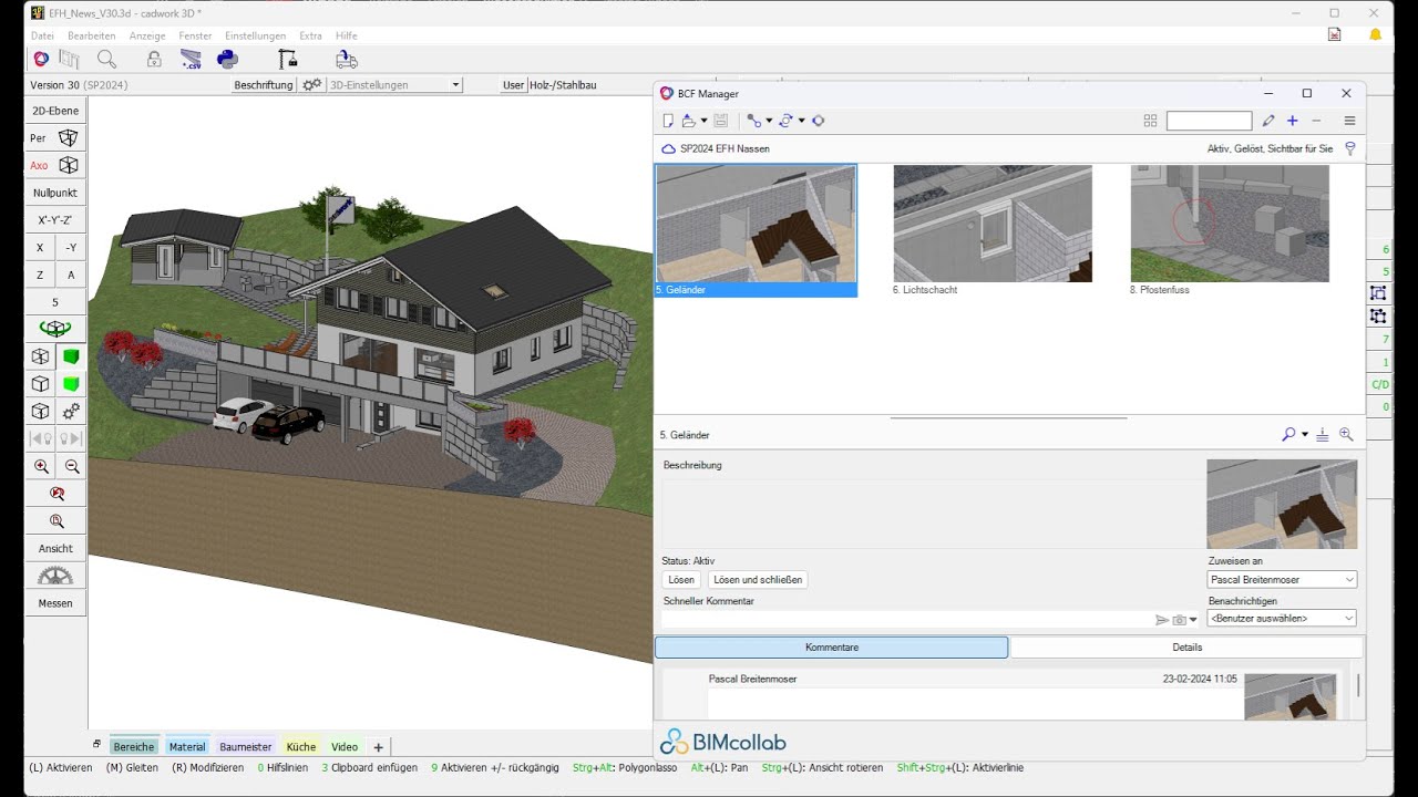 cadwork 3d SP2024 BCF Manager - BIMcollab
