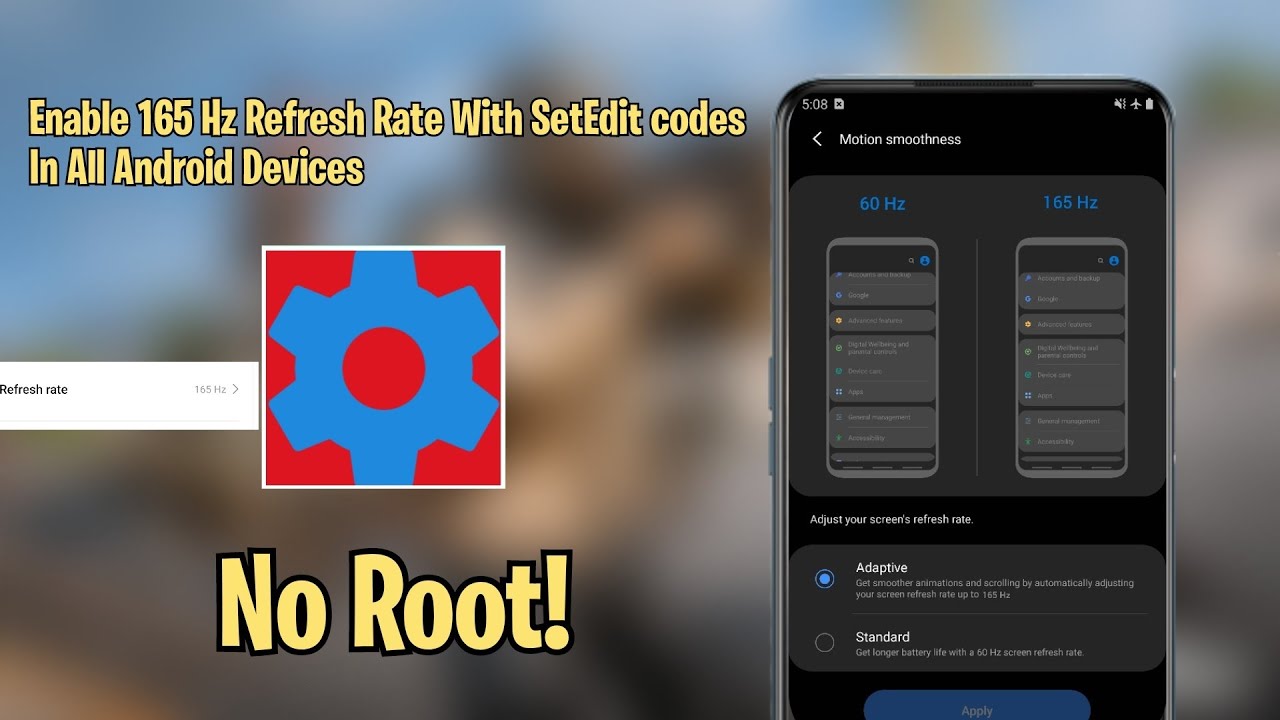 Enable 165 Hz Refresh Rate With SetEdit codes | No Root!