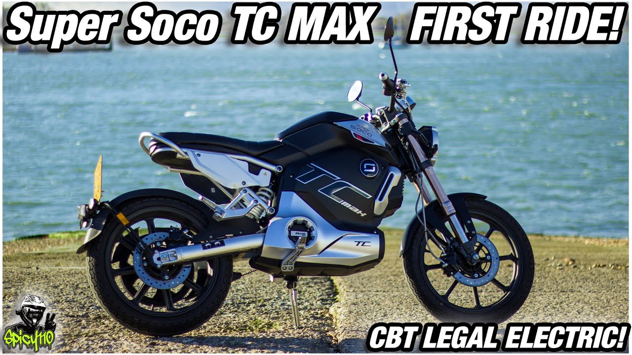Super Soco TC MAX - First Ride! CBT Legal Electric Motorcycle!