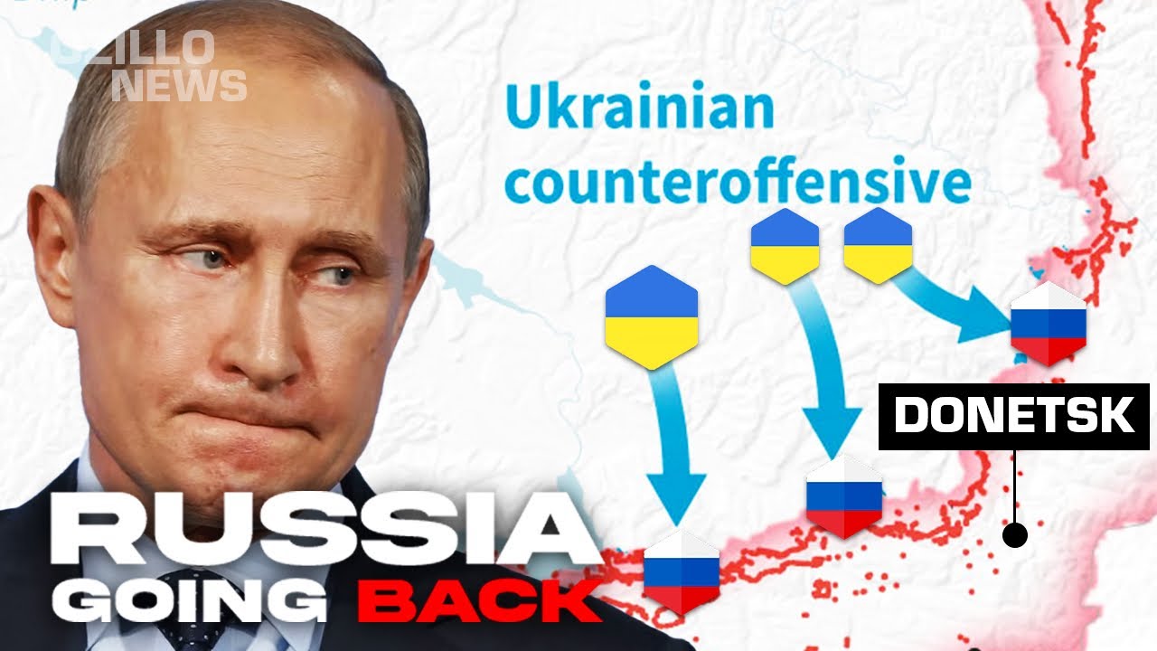 3 MINUTTER SIDEN! Opdatering fra Ukraines krigskort: Rusland tr&aelig;kker sig tilbage fra Donetsk!