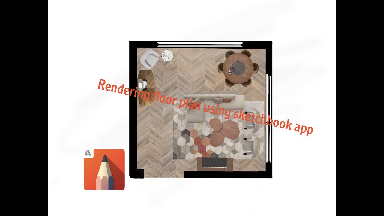 Rendering floor plan using sketchbook app (quick video) - DESIGN WITH DANA