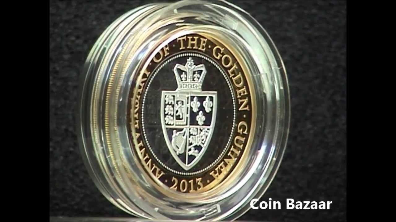 2013 Golden Guinea 350th Anniversary Two Pound Silver Piedfort Coin Royal Mint