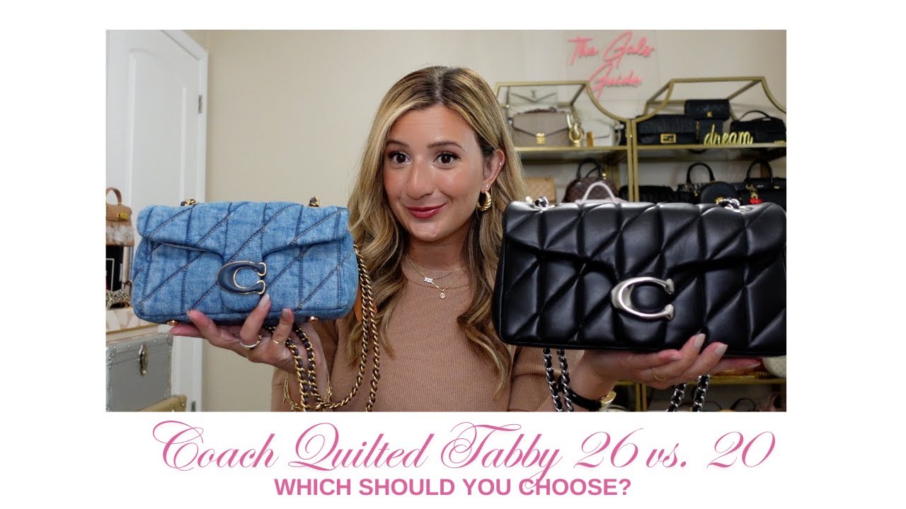 Coach Quilted Tabby 26 vs. 20 Bag Review, Comparison & What Fits! 🤩