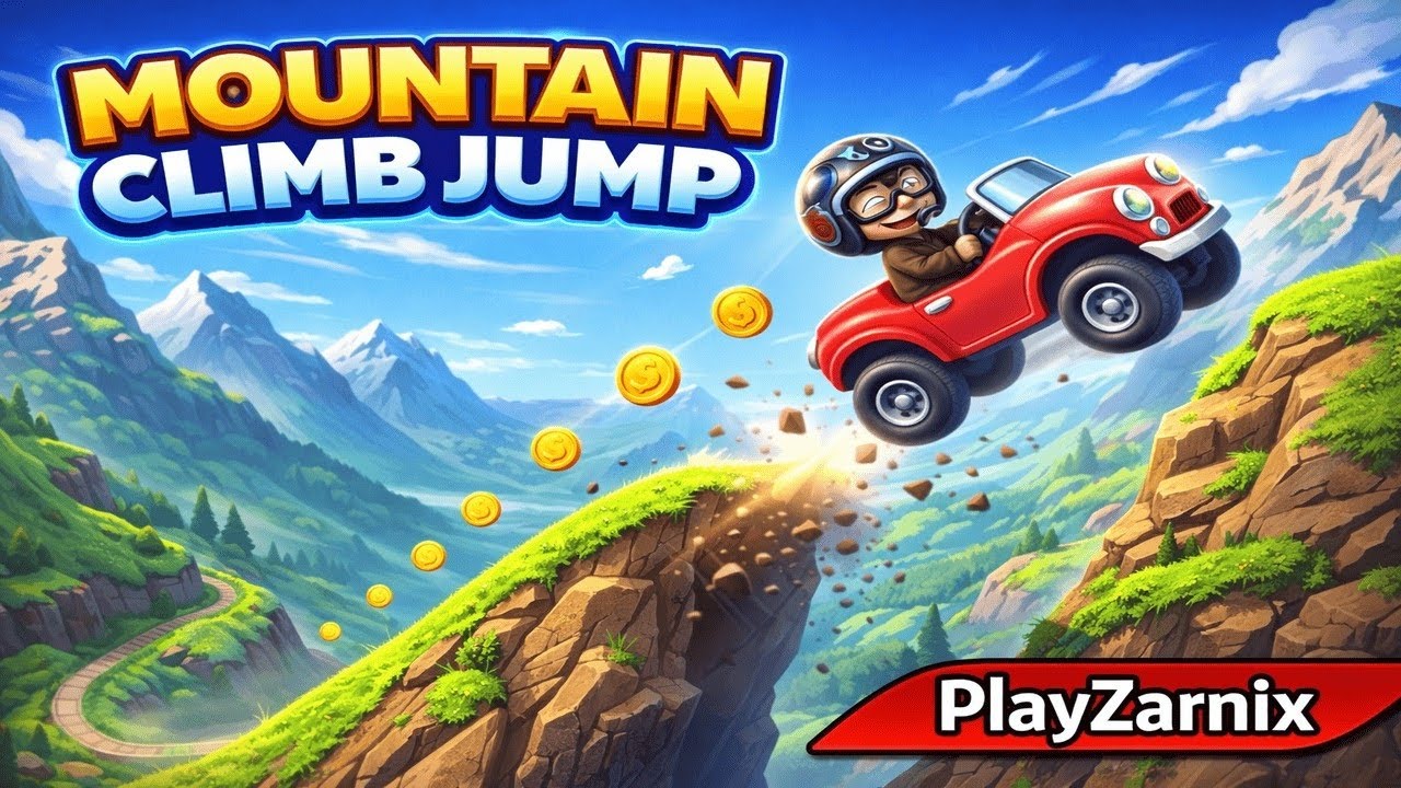 Mountain Climb Jump Gameplay | Crazy Hill Driving Fun | PlayZarnix