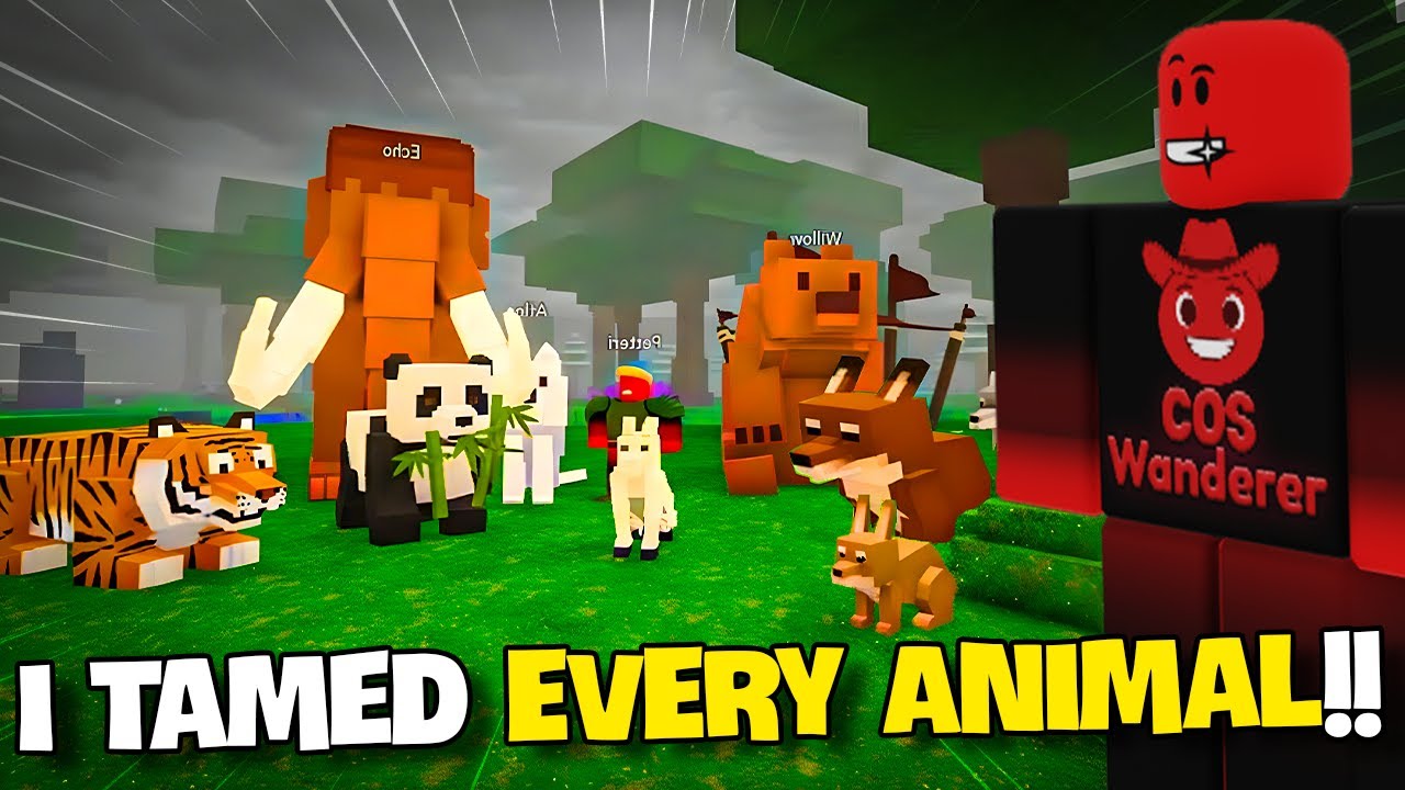 I Tamed EVERY Animal in 99 Nights in a Forest!!