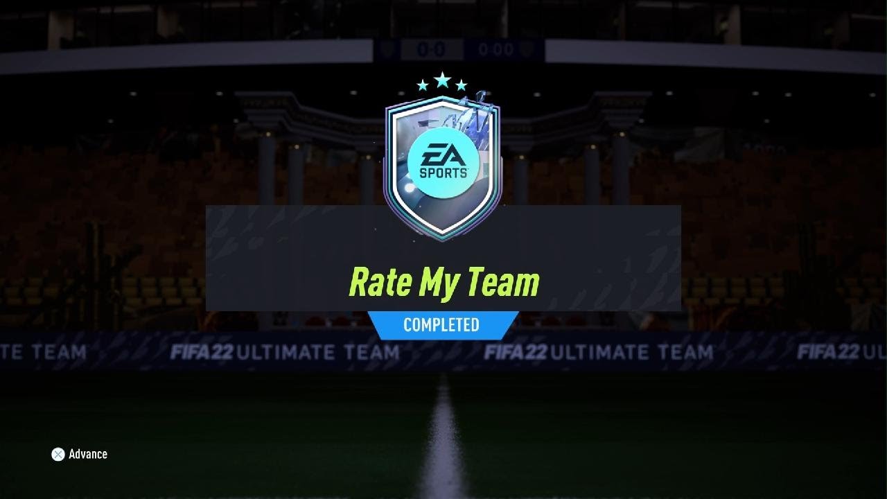 Rate My Team SBC opening FIFA 22