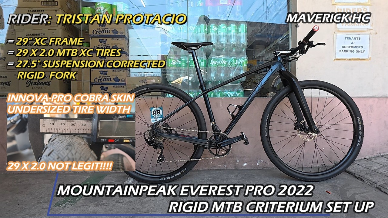 Actual tire width sa Undersized Innova-Pro Cobra Skin tires sa MTP Everest Pro ni Tristan Protacio