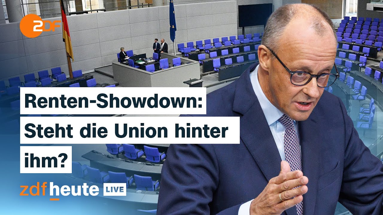 Bundestag stimmt &uuml;ber Rentenreform ab. Wie entscheidet sich die Junge Gruppe? | ZDFheute live