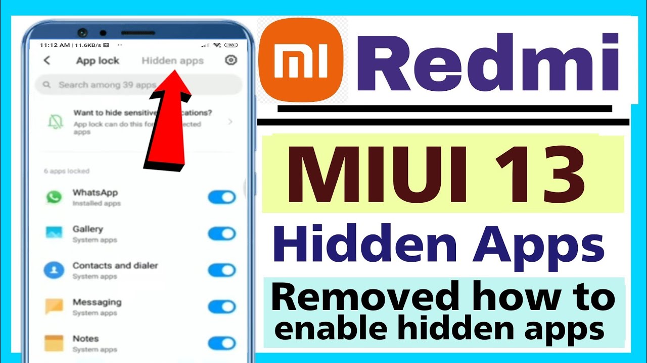 how to hide apps miui 13 | hidden app not showing in miui 13 | miui 13 app hidden problem solution