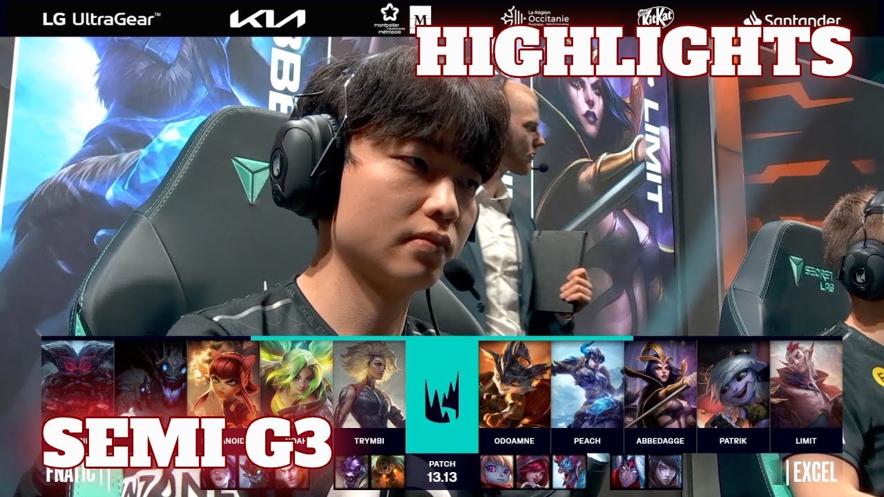 XL vs FNC - Game 3 Highlights | Semi Final LEC Summer 2023 Playoffs | Excel vs Fnatic G3