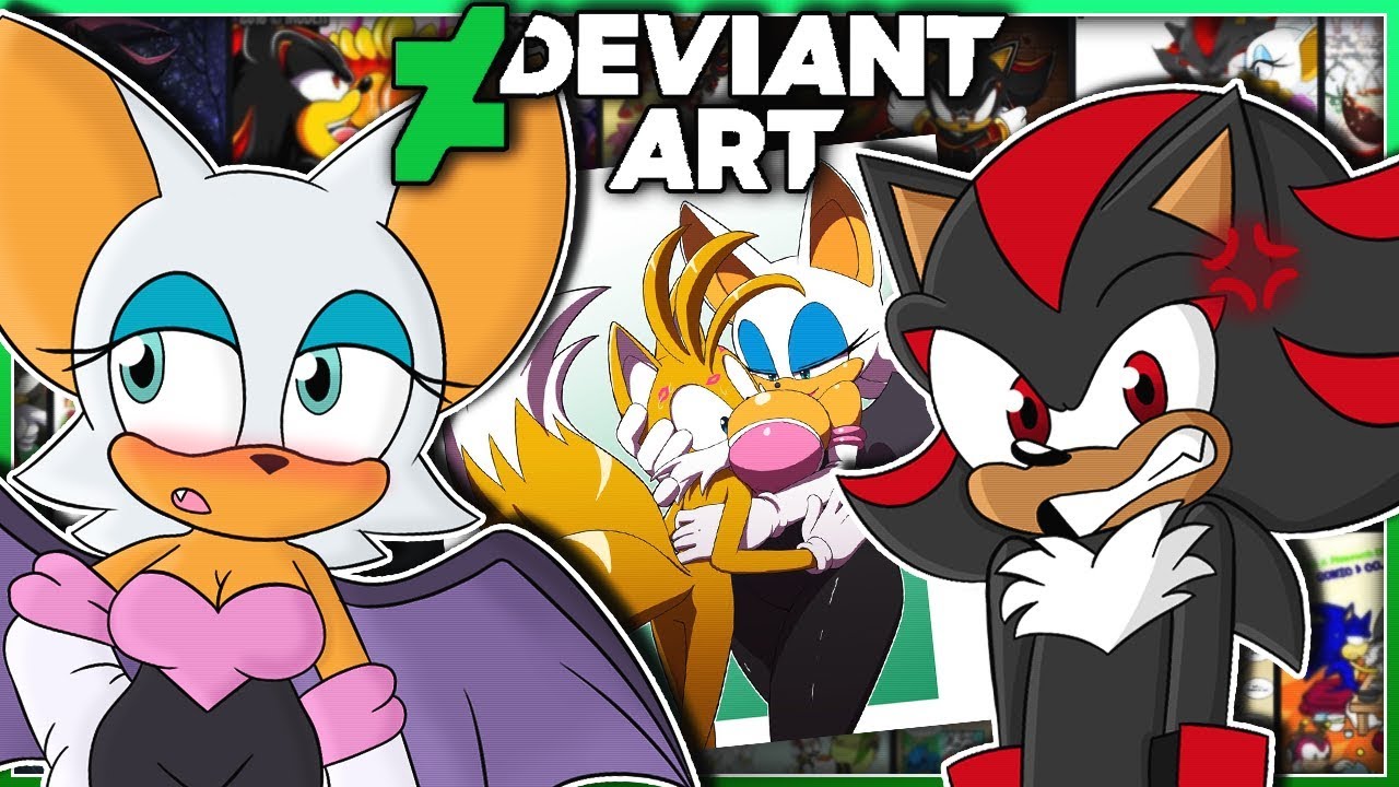 Shadow & Rouge Visit DEVIANTART! - ROUGE KISSING TAILS?!
