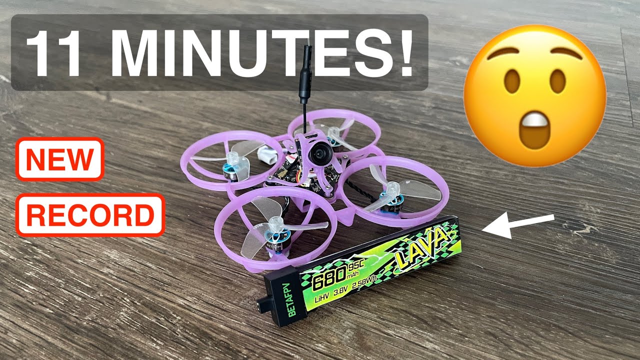 11+ Minutes Flighttime with NEW Lava II 680mah Lipo and Air75 Wisp Whoop | NEW PERSONAL BEST