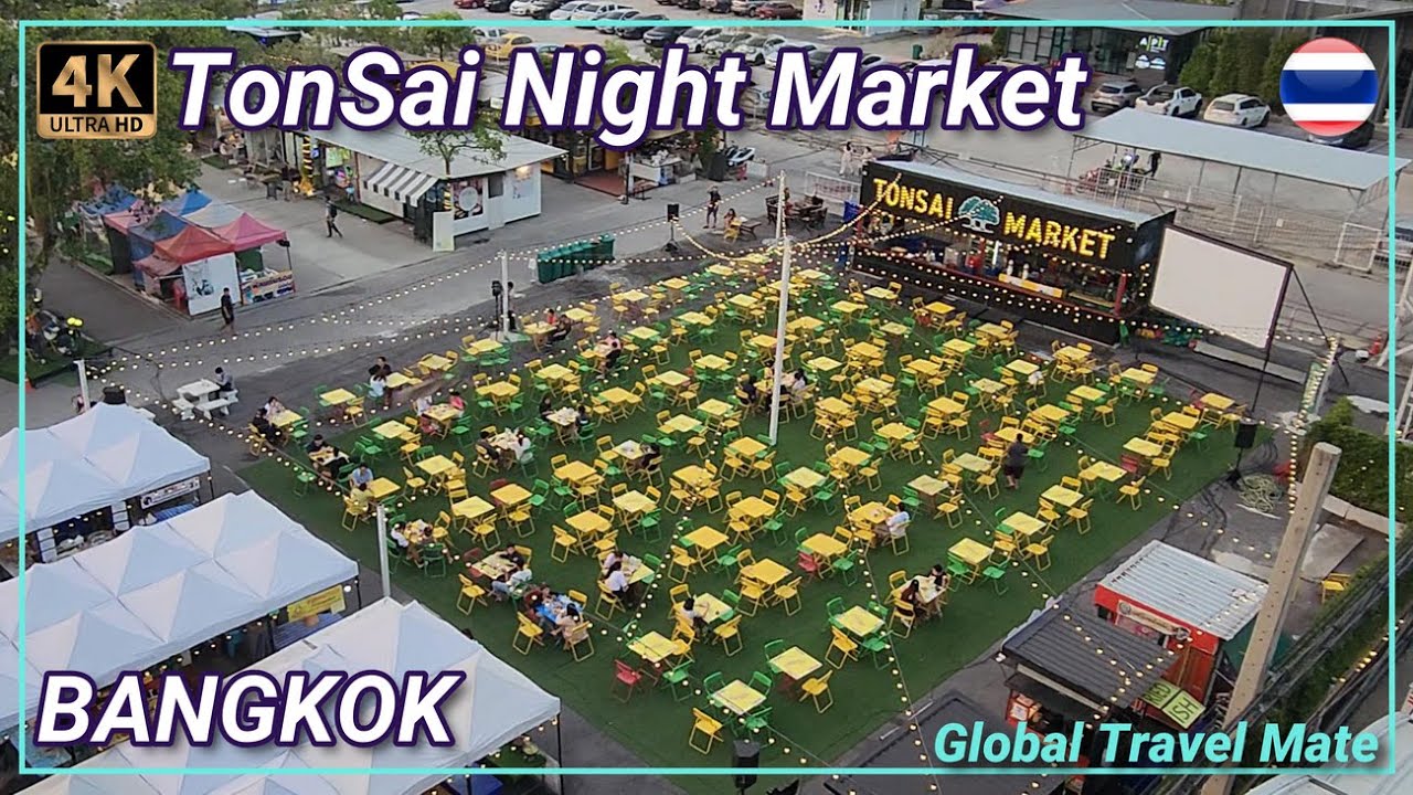Ton Sai Night Market Bangkok Streetfood and Beer Garden Bearing BTS 🇹🇭 Thailand