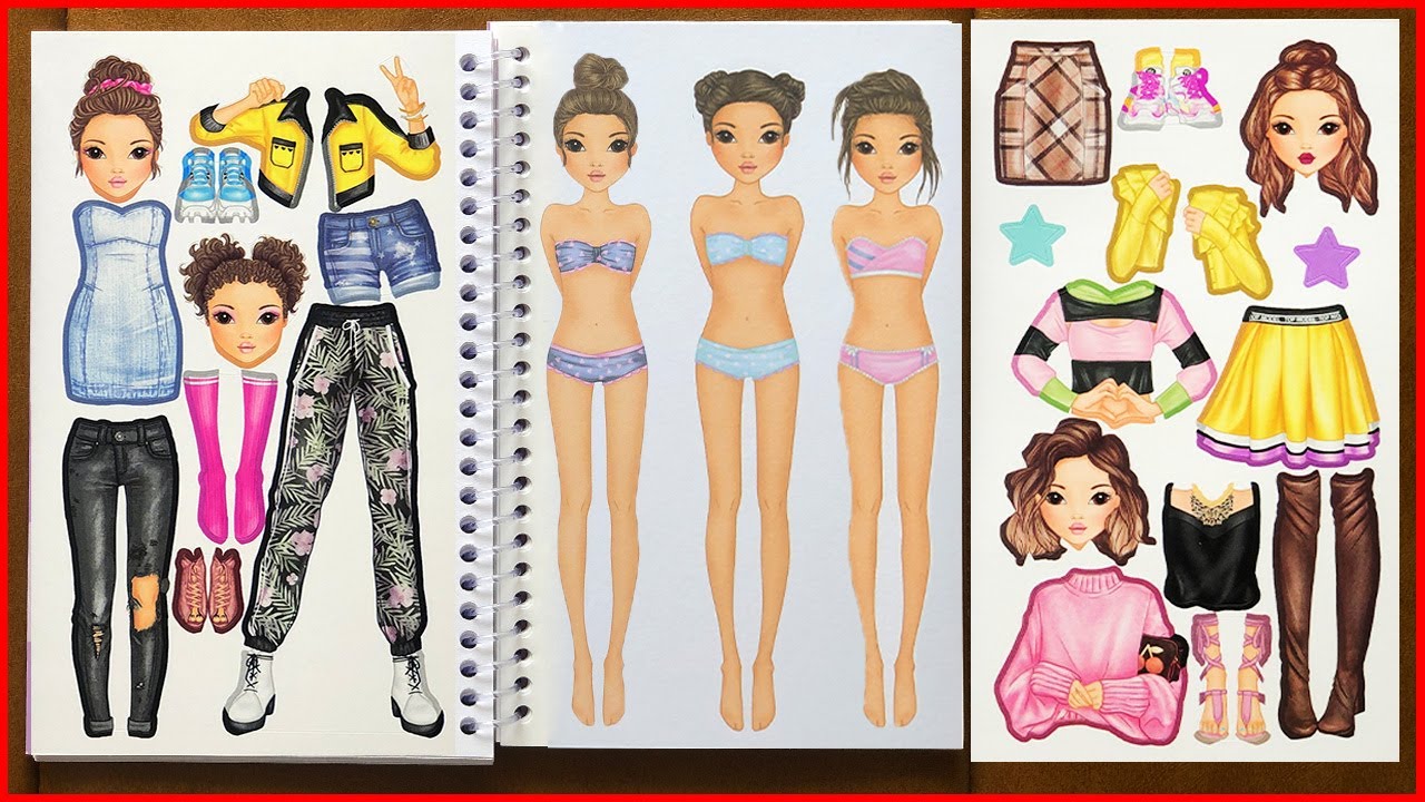 DÁN HÌNH THAY QUẦN ÁO BÚP BÊ THỜI TRANG NGÔI SAO TOP MODEL STICKER DOLL DRESS ME UP (Chim Xinh)
