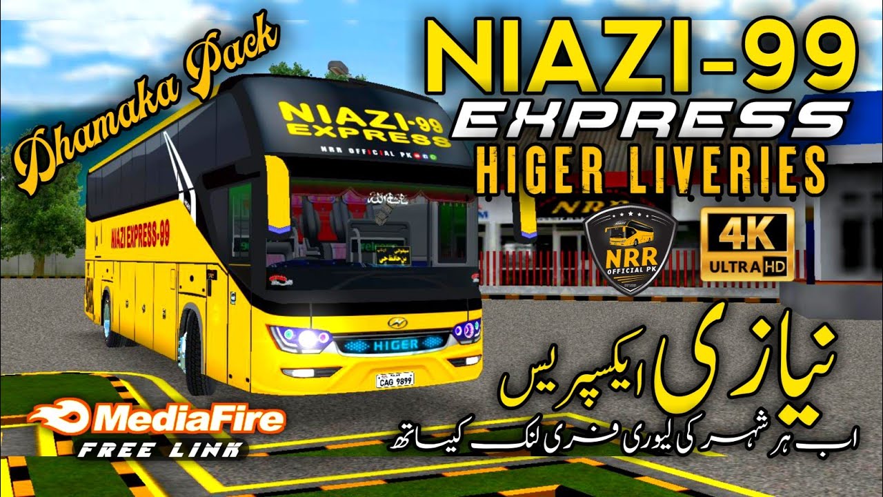 Niazi 99 HIGER Free HD Livery Pack || Skins For Srikandi || Bussid Skins || NRR