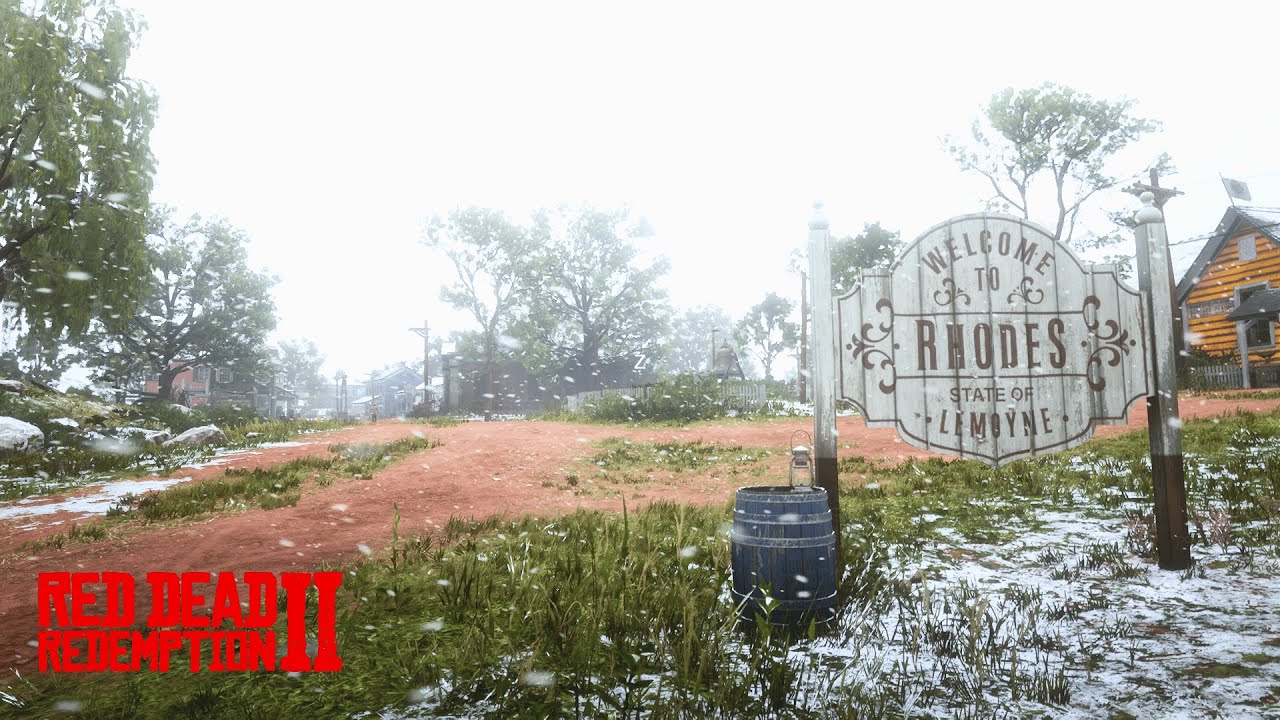 Snowy RHODES First Person Walk Cinematic - Red Dead Redemption 2 (4K)